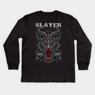 SLAYER BAND MERCHANDISE Kids Long Sleeve T-Shirt